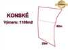 KONSKÉ - pozemok 1108 m2,okr. Martin