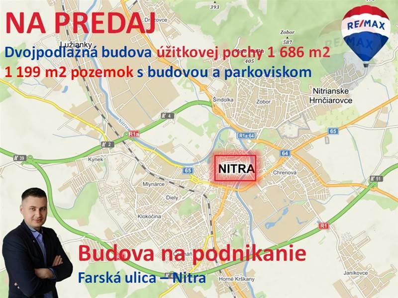 Predaj komerčného objektu 1686 m2, Nitra